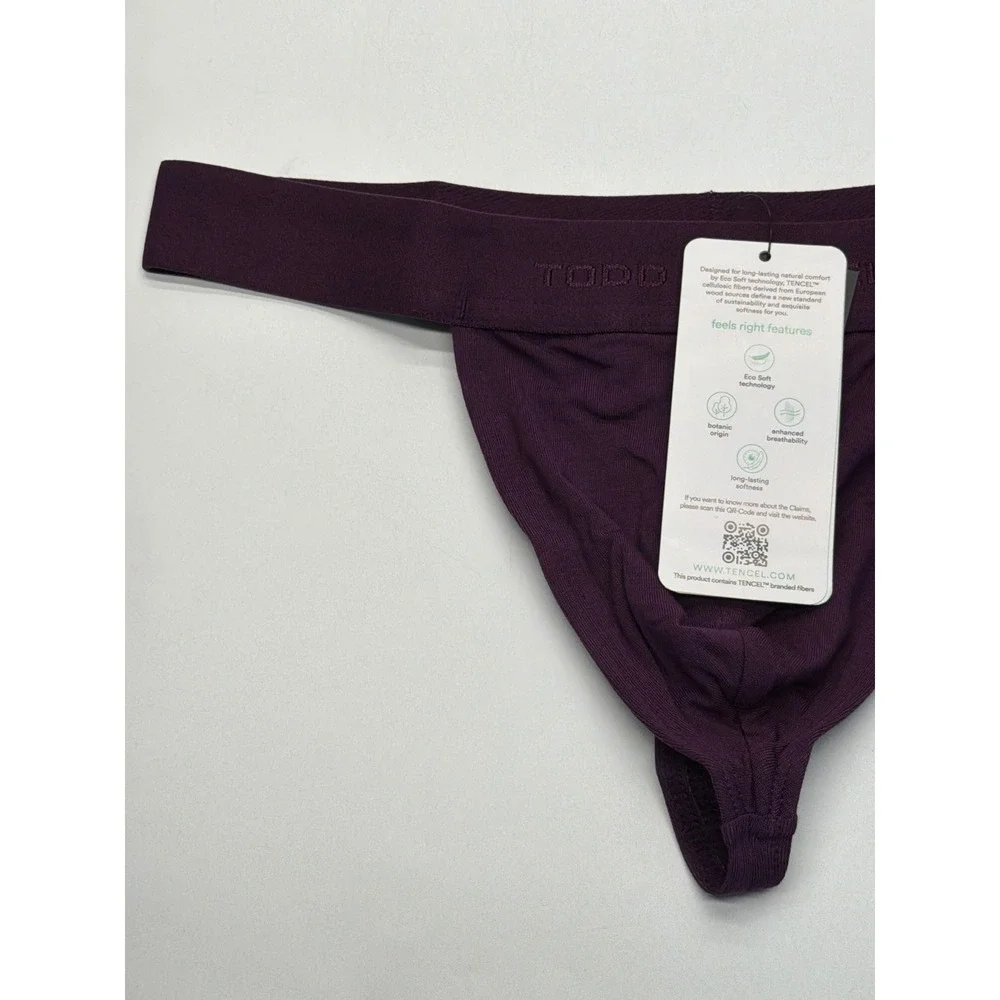 Todd Sanfield Essential Thong Deep Purple ES1710 Mens Size S New
